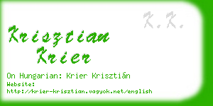 krisztian krier business card