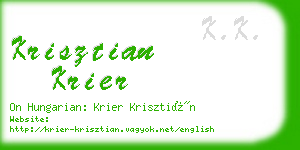 krisztian krier business card